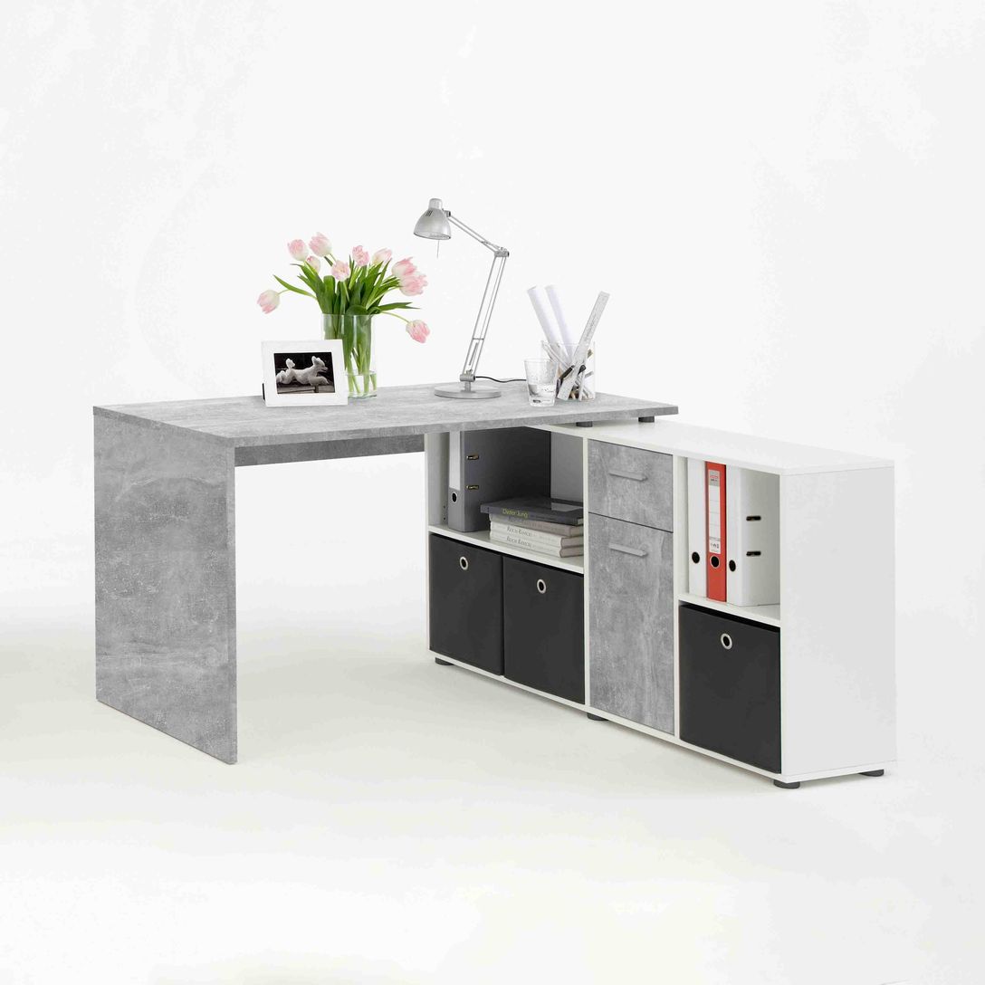 Bureau Apollo Beton-Wit - Huisenthuis.nl