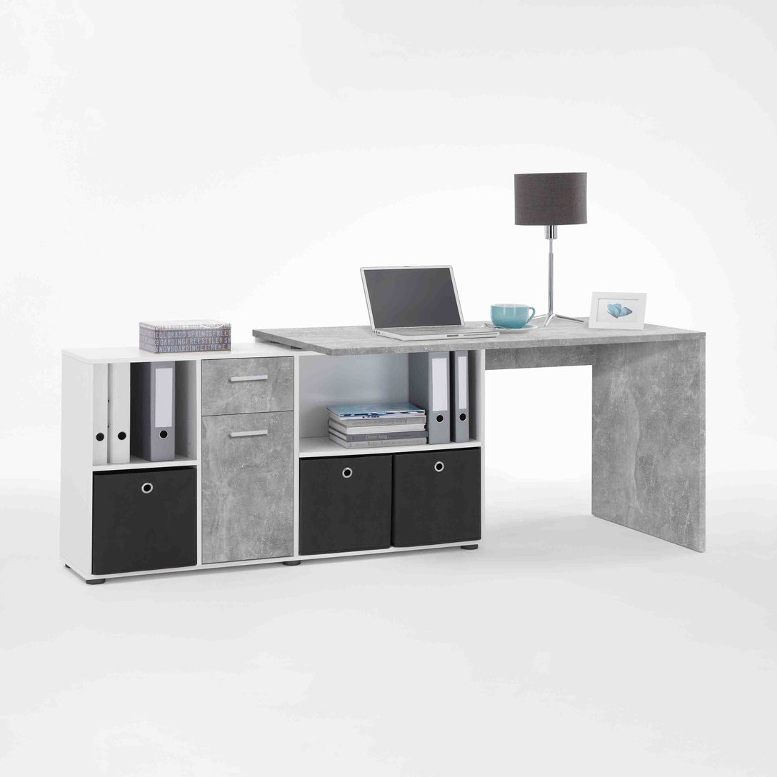 Bureau Apollo Beton-Wit - Huisenthuis.nl