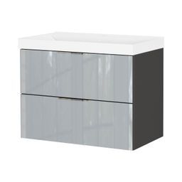 Wastafelkast Laurel Zilvergrijs 81x65x46 cm