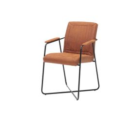 Armstoel Cesar Cognac Microleder - Set van 2