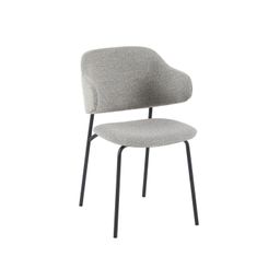 Armstoel Didi Lichtgrijs Bouclé - Set van 2