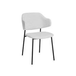 Armstoel Didi Wit Bouclé - Set van 2