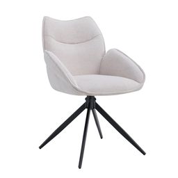 Armstoel Famke Beige - Set van 2