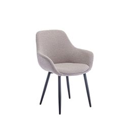 Armstoel Kate Taupe Bouclé - Set van 2