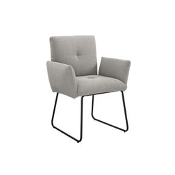 Armstoel Lizzie Lichtgrijs Bouclé