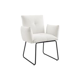 Armstoel Lizzie Wit Bouclé