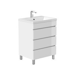 Badmeubel Dallas Wit Hoogglans 70 cm