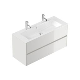 Badmeubel Phoenix Wit Hoogglans Dubbele Kraan 120 cm