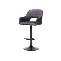 Barkruk Céline Antraciet Velours - Set van 2