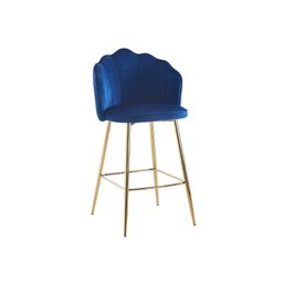 Barkruk Chanelle Velvet Donkerblauw – Set van 2