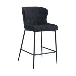 Barkruk Jolie Bouclé Donkergrijs - Set van 2