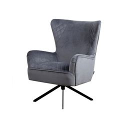 Draaifauteuil Nino Grijs Velours