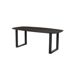 Eetkamertafel Dilan 200 cm Ovaal Zwart - U-poot
