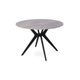 Eetkamertafel Jody Grijs Glans Rond 110 cm