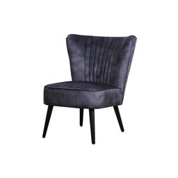 Fauteuil Guusje Antraciet Velours