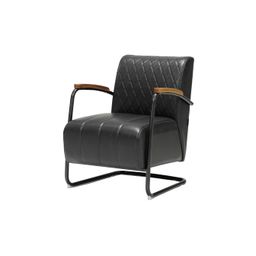 Fauteuil Ilias Zwart Kunstleder