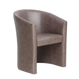 Fauteuil Steven Donkerbruin Kunstleer - Vintage