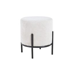 Poef Mia Beige-Zwart Stof