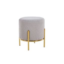 Poef Mia Taupe-Goud Bouclé