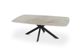 Salontafel Jody Ovaal Steen Glanzend 130 cm
