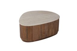 Salontafel Mira Mangohout Travertin Beige 100cm