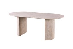 Eetkamertafel Odile 200cm Ovaal Travertin Beige