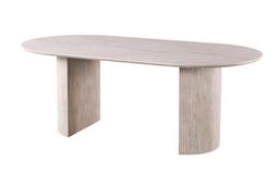 Eetkamertafel Odile 230cm Ovaal Travertin Beige