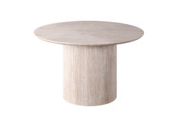 Eetkamertafel Odile 120cm Rond Travertin Beige
