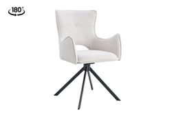 Stoel Darvo - Draaibaar - Stof Ecru - Set van 2