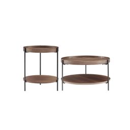 Salontafel Kyoto Walnoot - Set van 2