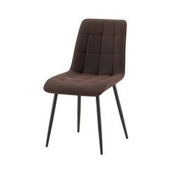 Stoel Fons Donkerbruin - Set van 4
