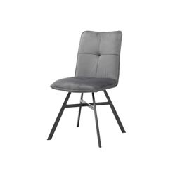 Stoel Gio Grijs Velours - Set van 4