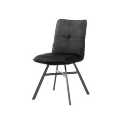 Stoel Gio Zwart Velours - Set van 4