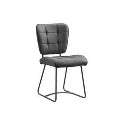 Stoel Henry Antraciet Stof - Set van 2