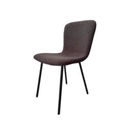 Stoel Kyra Donkergrijs Bouclé - Set van 4