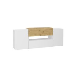 TV-meubel Leonie Wit Artisan Eiken