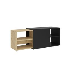 TV-meubel Vermont Zwart Eiken