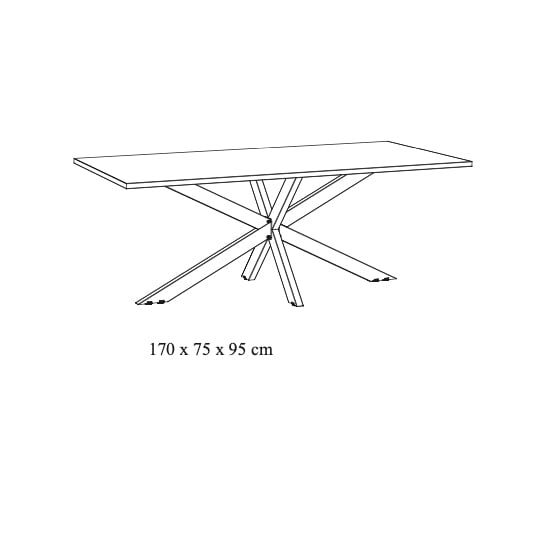 Eetkamertafel Myron Eiken 170 cm