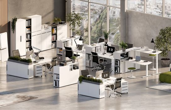 Bureau Galileo Wit 140 cm