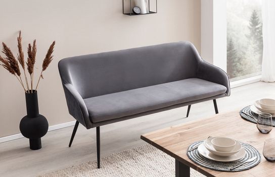 Eetkamerbank Darcy Grijs Velours