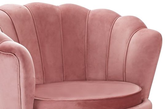 Fauteuil Chanelle Velvet Roze 136 cm