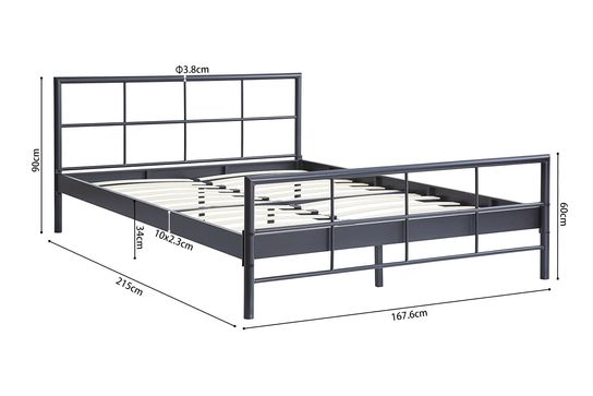 Bed Chuck Donkergrijs 160x200 cm
