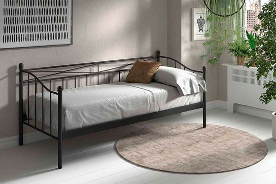 Bed Mabel Zwart 90x200cm