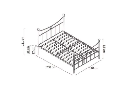 Bed Molly Wit 140x200cm