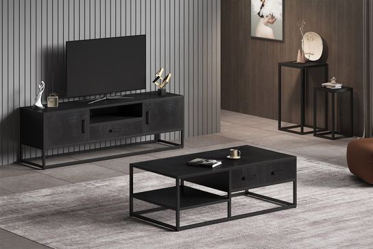 Bijzettafel set Otis Zwart