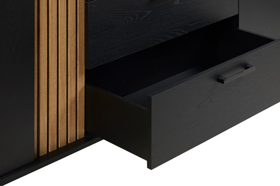 Dressoir Myron Zwart 216 cm