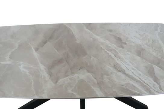 Eetkamertafel Jody Grijs Glans 180 cm