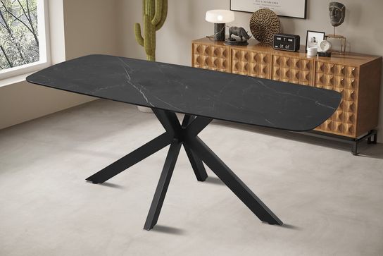 Eetkamertafel Jody Zwart 180 cm