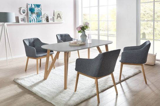 Eettafel Nikolaj Grijs 120 cm