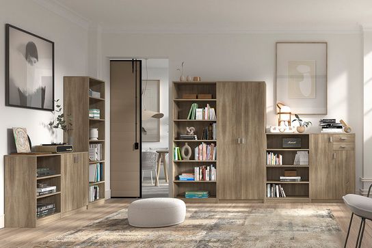 Hoge dichte kast Edwin Sonoma 75x36x194 cm